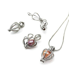 Colier cu perla, cercei si inel - Sentimente Gravate