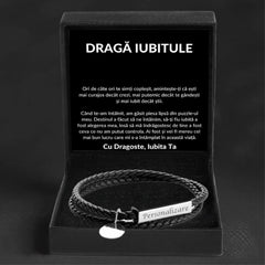 de la Iubita pentru Iubit | Bratara Piele Tor - Sentimente Gravate