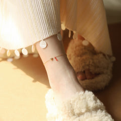 Brățara „Amor Auriu” cu Inimioară și Talisman Roșu - Sentimente Gravate