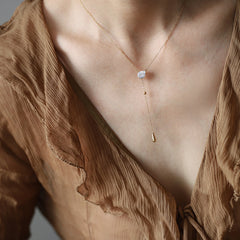 Colier Dublu „Eleganță Auriu” cu Cristale Zirconiu - Sentimente Gravate