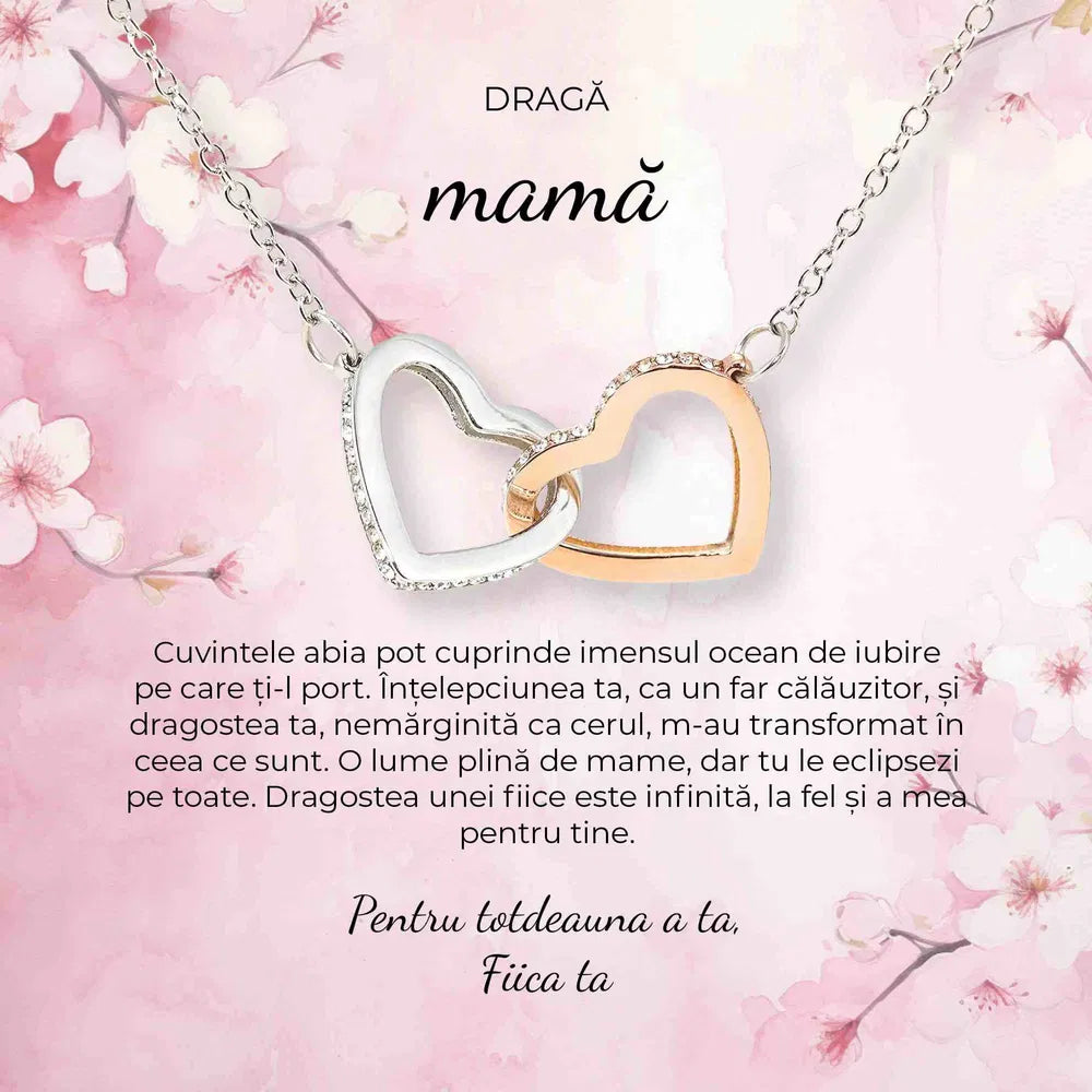 De la Fiica pentru Mama | Josey - O felicitare Visinie - Sentimente Gravate