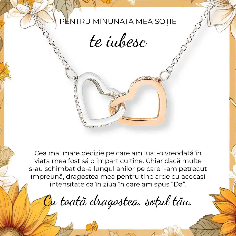 De la Sot pentru Sotie| Card Floarea-Soarelui - Sentimente Gravate