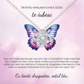 De la Sot pentru Sotie | Diana - Fluture Violet - Sentimente Gravate