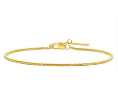 Bratara tip sarpe minimalista placata cu Aur 18K - Sentimente Gravate