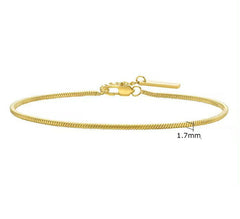 Bratara tip sarpe minimalista placata cu Aur 18K - Sentimente Gravate