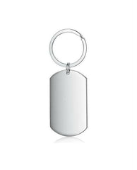 Breloc Personalizat, Placuta Argintie - Sentimente Gravate