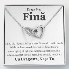 Cadou Fina - Colier Inimi Nasa - Sentimente Gravate