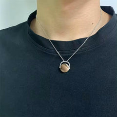 Colier Cu Pandantiv Rotativ personalizat, placat cu Aur 18K + Cadou - Sentimente Gravate