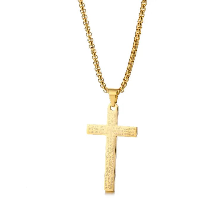 Lant cu Cruce Titus Placat cu Aur 18K - Sentimente Gravate