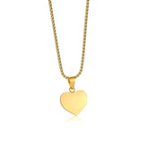 Lant cu Pandantiv Inima Placat cu Aur 18K -personalizat + Cadou - Sentimente Gravate