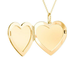 Pandantiv Inima Placat cu Aur 18K -cu poza in interior si mesaj personalizat Gravura + Cadou - Sentimente Gravate