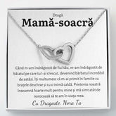 Cadou Mama Soacra- Colier Inimi Nora - Sentimente Gravate