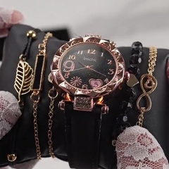 Set Terry de dama cu ceas de mana si 5 bratari - Sentimente Gravate