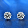 Cercei Argint Eclipsa Inimii cu diamant Moissanite de 0.5 Carate