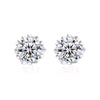 Cercei Argint Eclipsa Inimii cu diamant Moissanite de 0.5 Carate