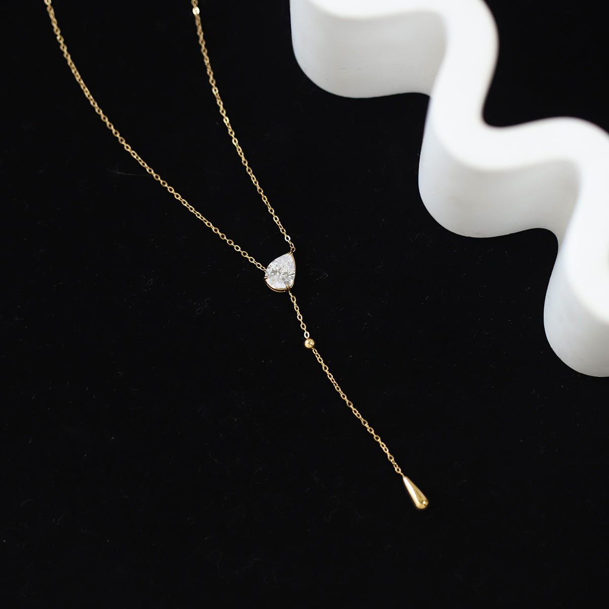 Colier Dublu „Eleganță Auriu” cu Cristale Zirconiu - Sentimente Gravate