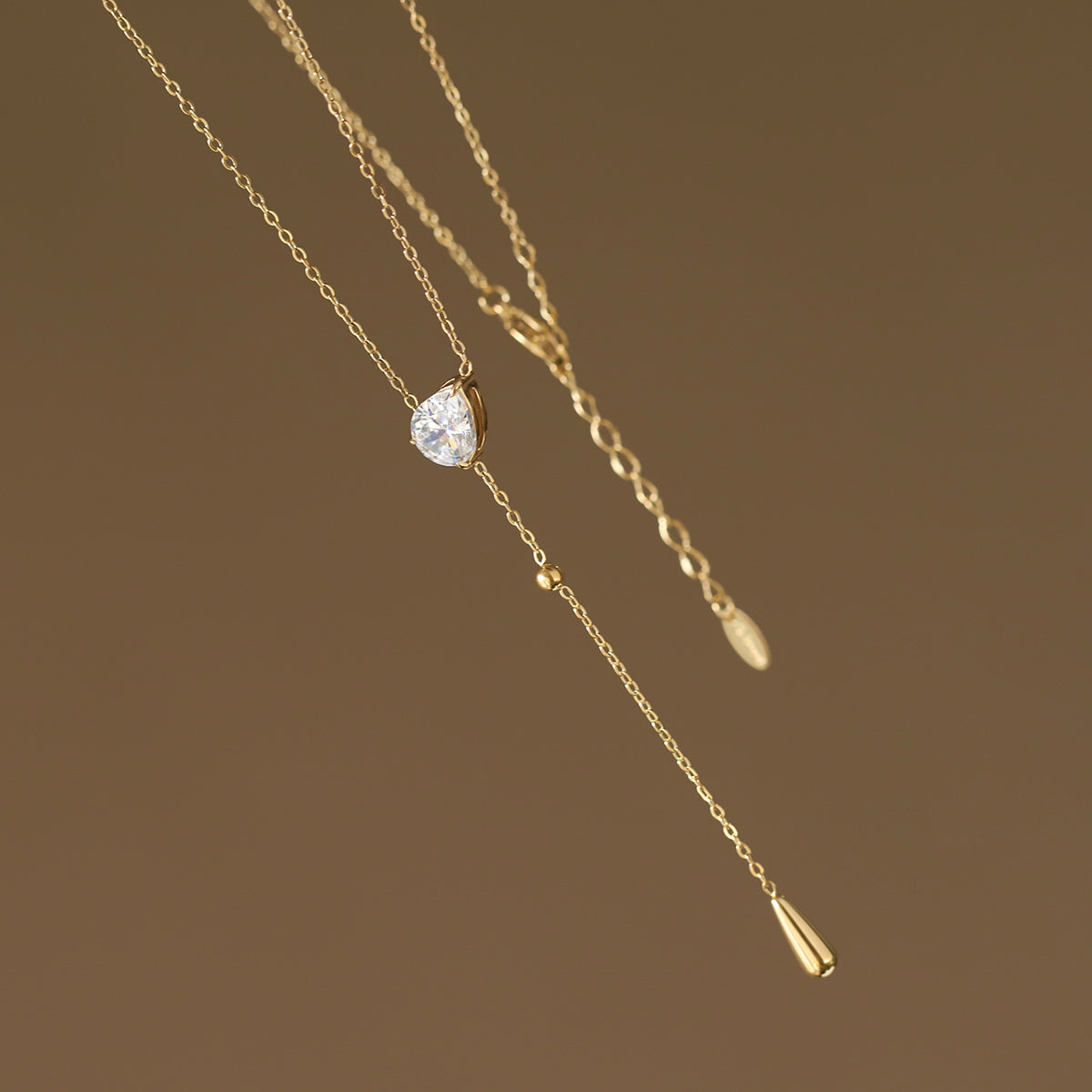 Colier Dublu „Eleganță Auriu” cu Cristale Zirconiu - Sentimente Gravate