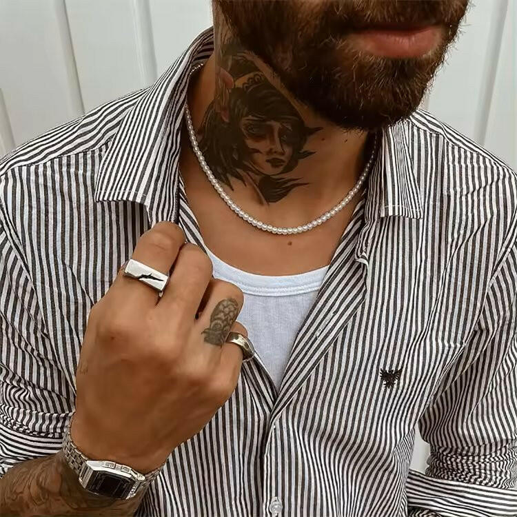 Colier barbatesc de 6mm + Cadou - Sentimente Gravate