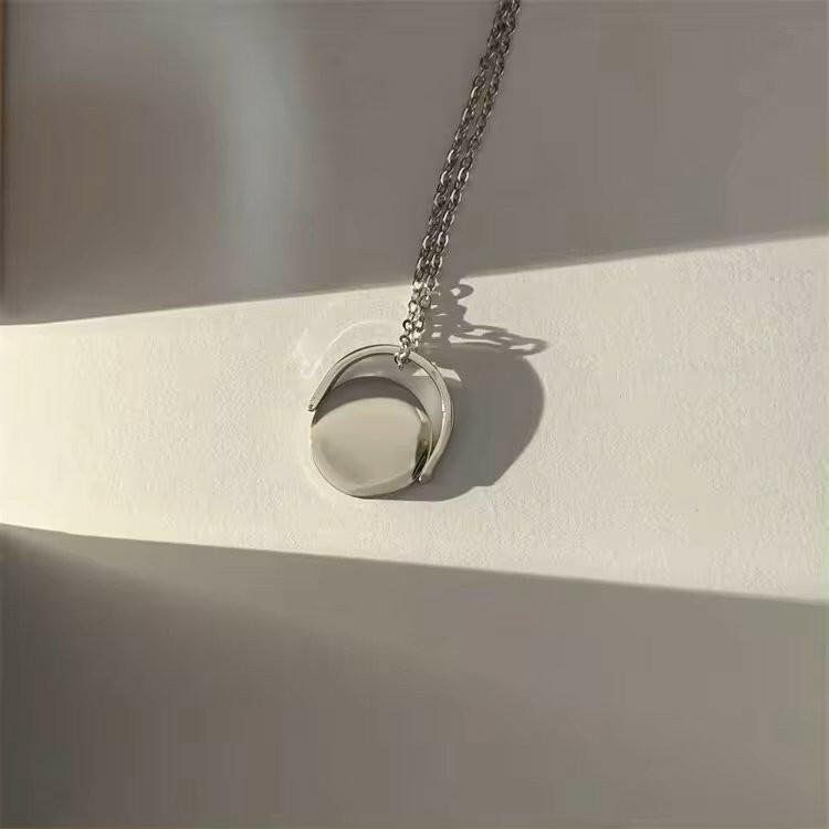 Colier Cu Pandantiv Rotativ personalizat, placat cu Aur 18K + Cadou - Sentimente Gravate