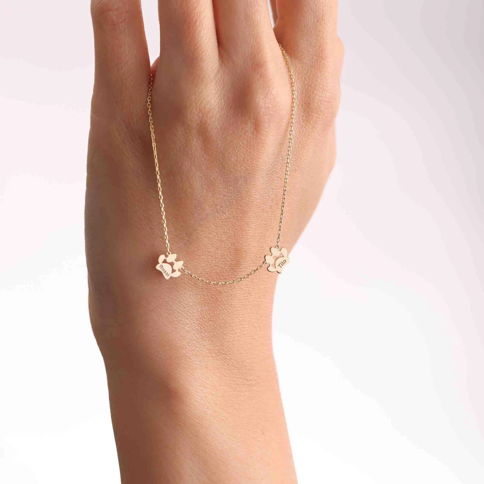 Colier Lăbuță Catel Personalizat Placat cu Aur 18K - Sentimente Gravate