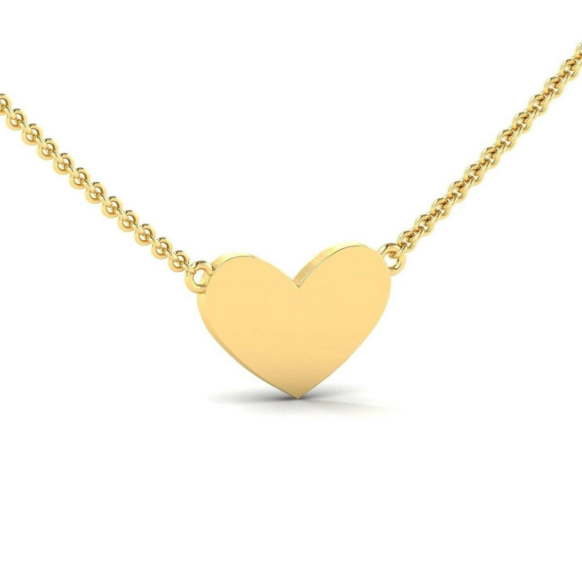 Lant cu Pandativ Inima Tina Placat cu Aur 18K - Sentimente Gravate