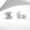 Cercei Argint Aura Eternă cu diamant Moissanite de 0.5 Carate