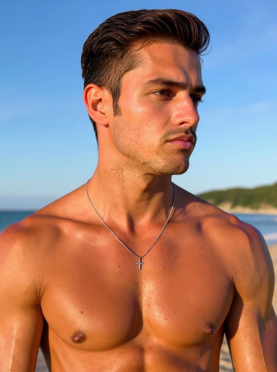 Colier Cuban din Argint 925 cu Cruce - Sentimente Gravate