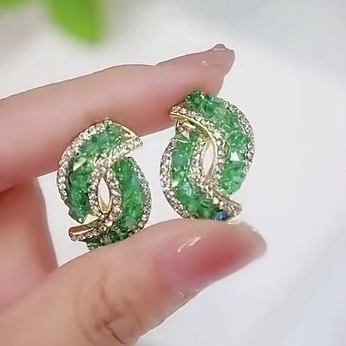 Cercei Amelis - Verde Smarald - Sentimente Gravate